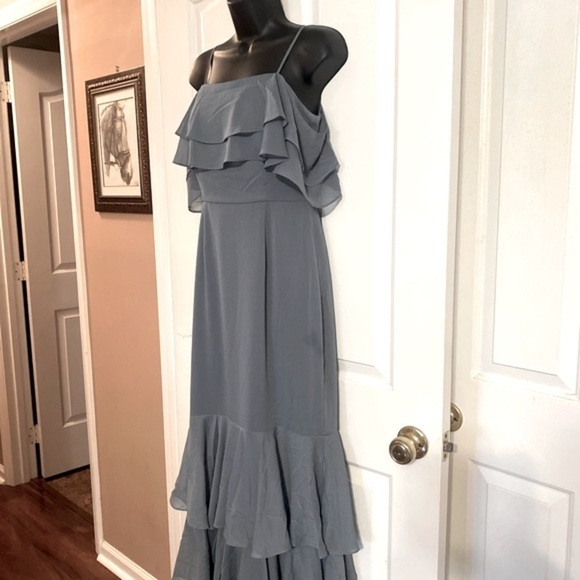 “WAYF” Lauren Off the Shoulder Ruffle Maxi Dress - Picture 9 of 16